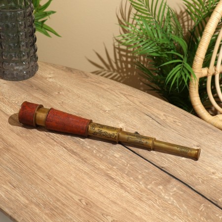 Souvenir "Telescope" 43 cm, engraved, (lens diameter 4 cm), brass
