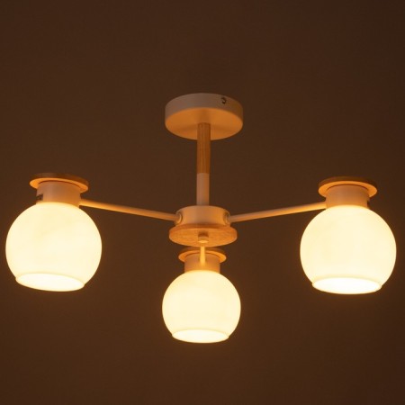 Paula chandelier 3x60W E27 white, tree 58x58x30cm-2