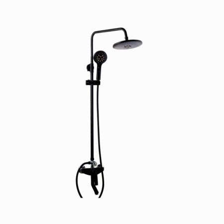 The shower system Fashun A2481-7, pour 158 mm, with a tropical shower, brass, chrome, black