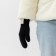 Women's mittens MIST with rabbit wool, rr 22 cm, col. black