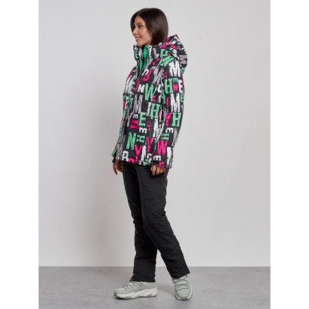 Ski costume female winter, size 48, black color-1