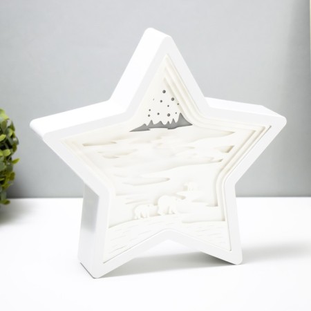The nightlight "Bear in the Star" Led USB from 3haa Betrayals 22.5x22.5x5 cm Risalux-1