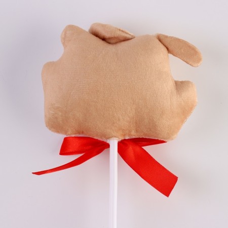 Soft toy in a bouquet "With the birth of a daughter!" Bunny on a stick-2