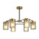 Suspended lamp Freya Fr5432PL-06BBS Lora, 440x440 mm, E14, 6x40W, black color and brass