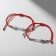 Bracelet-reinforcing "Red thread" in love best friends, set 2 pcs., Color silver, d = 5.5 cm