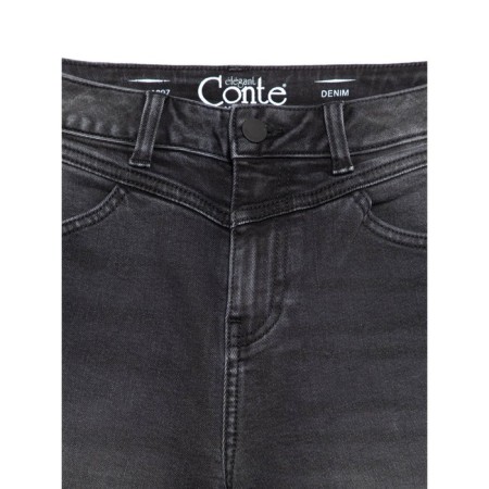 Women's jeans with a high landing CONTE Elegant Mom Fit, size M, color Washed Black-11