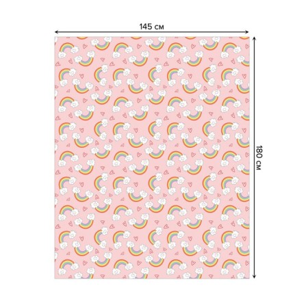 The tablecloth “Vanilla Rainbow”, rectangular, Saten, size 145x180 cm-1