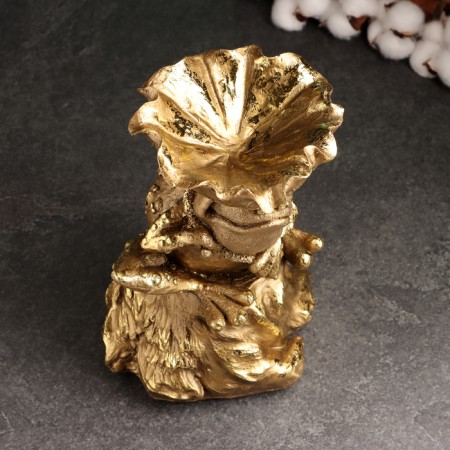 Steam for the little things "Frog on the stump" 25cm, bronze-5