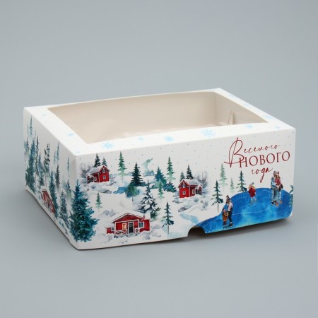 The folding box is 6 cupcakes with the “Fun New Year” window, 25 x 17 x 10 cm, New Year-1