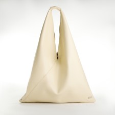 Bag Women's Shoper on the button, beige color