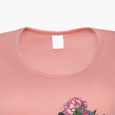 Homemade dress, powder color, printer mix, size 46-1