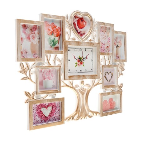 Wall watches with photo frames "Family tree", silent, 51.5 x 65 cm, aa-1