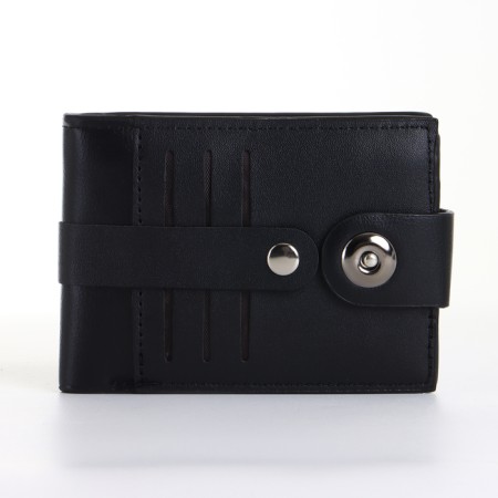 Male purse on a magnet, black color-4