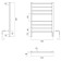 Domoterm electric heated towel rail "Quadro" P8, 500x800 mm, right, black matte