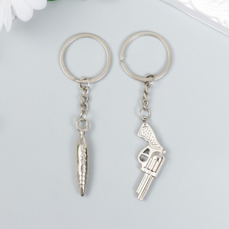Trick Metal 2B1 "Revolver and bullet" silver 4x3 cm-1