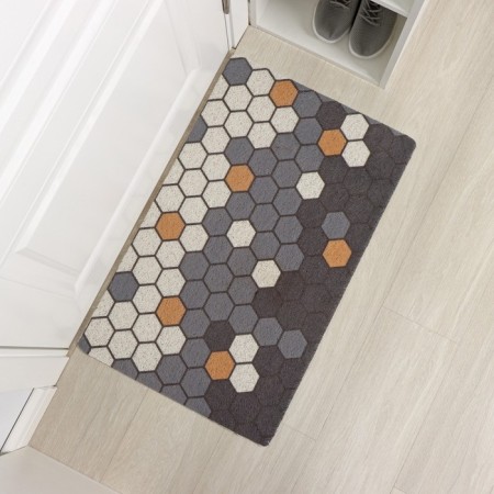 Rug -shaped muddy shares "Gamma", 50 × 80 cm, color gray color-1