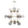 Chandelier "Molecule" 12he27 Brass 80x80x65-115 cm