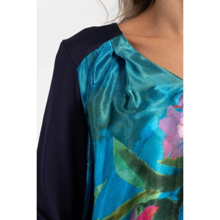 Female blouse, size 44, blue color-5
