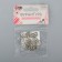 Hand hook, metal, 10 mm, 20 pcs, silver color