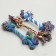 Cable toy "2 knots" large, 100 g, mix of flowers