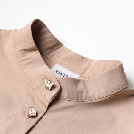 Платье для девочки MINAKU: Cotton collection цвет бежевый, р-р 134-7