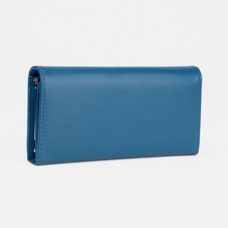 Women's wallet on magnets, blue color-1