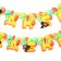 Garland on the eyelets "Happy Birthday", length 224 cm, Cheburashka