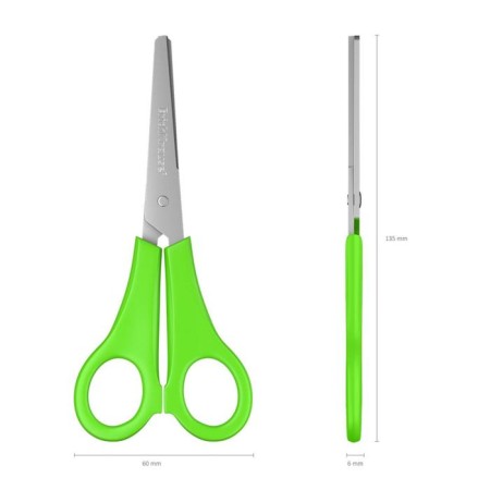 Baby scissors 13.5 cm, Erichkrause Joy, with rounded ends of blades and ruler, mix-4