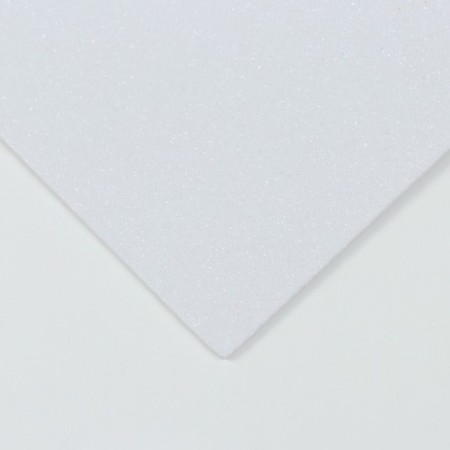 Foamiran glitter 2 mm, 50x50 cm, white-1