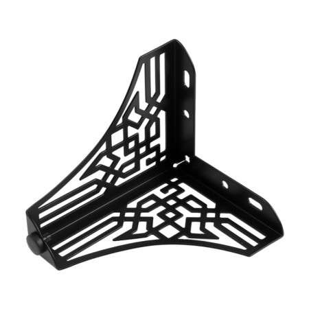 Furniture support cappio carved OP01, h = 130 mm.10.5*10.5, matte black color-2