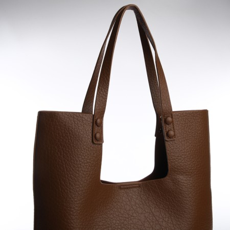 Women's bag-bag on a magnet, cosmetic bag, brown color-4