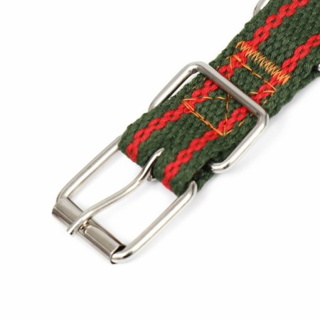 Collar of tarpaulin dimensionless single -layer, 52 x 2 cm, khaki/red-4