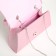 Female bag on a magnet, pink color