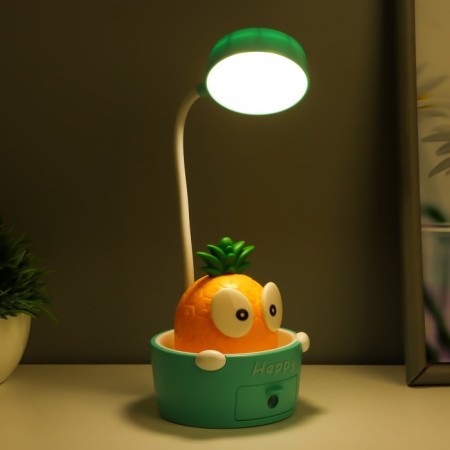 Sensor lamp with a pineapple plant LED, from USB/AKB 6 W, yellow-green 8x6x25 cm Risalux 10-1