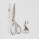Set of scissors Gift: Close scissors 9 ", 23.5 cm, scissors embroidery" her tower "3.7, 9.5 cm, silver color