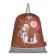 Frame backpack 35 x 28 x 13 cm, Across 193, filling: bag, brown ACR22-193-6