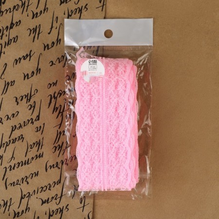 Capricon lace, 45 mm × 10 ± 1 m, pink color-3