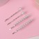 Invisibility for hair "sea foam" (set 4 pcs) beads, 5 cm and 5.5 cm, silver-white