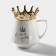 Ceramic mug with a “crown” lid, 400 ml, mix drawing