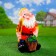 Garden figure "Gnome with eggplant" 37x15x21cm