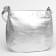 Bag Cross-Body Women's, genuine leather, Ludor silver, 23x6x22 cm
