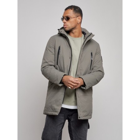 Extensive male winter park, size 56, gray color-8