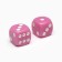 Dice play "Game time", 1.6 x 1.6 cm, set 2 pcs, pink