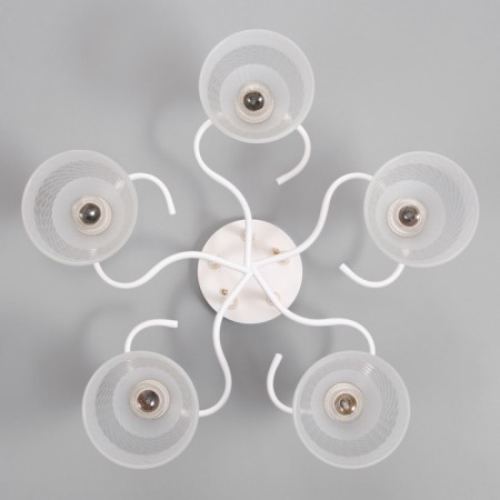 Linda chandelier 5x60W E27 white, gold 55x55x23cm-3
