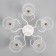 Linda chandelier 5x60W E27 white, gold 55x55x23cm