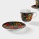 Set of ceramic tea shade "Russian pattern", 4 items: 2 cups 210 ml, 2 saucers, color colorful color