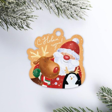 Schildik for a gift "Friends", 5.7 x 5.9 cm, New Year-1