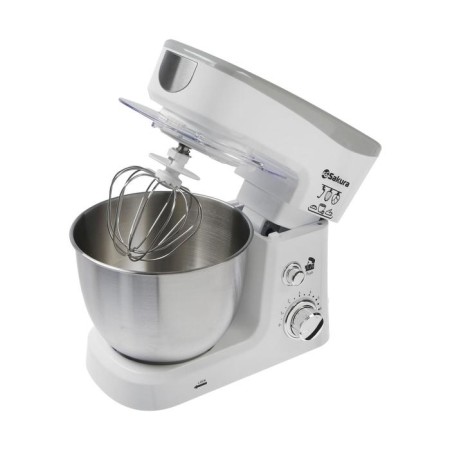Mixer Sakura SA-6327W, Planetary, 1000 W, 3.5 L, 6 speeds, 3 nozzles, white-1