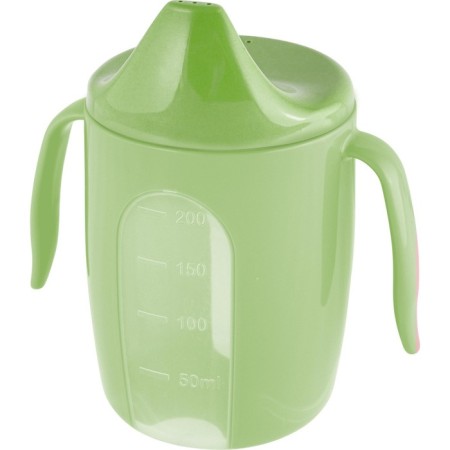 Baby playwrger with hard -spout "Follow Me", 200 ml., With handles, green color-2