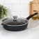 Frying pan “Granite Star”, D = 28 cm, plastic handle, glass cover, anti -stick coating, black color